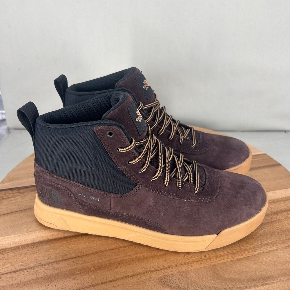 The North Face Larimer Mid Waterproof Boots Mens Size 8.5 Brown Suede NF0A52RM